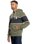 The Quiksilver Mens Shady Hills Full Zip Hoodie in Four Leaf Clover