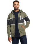 The Quiksilver Mens Shady Hills Full Zip Hoodie in Four Leaf Clover