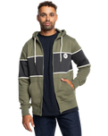 The Quiksilver Mens Shady Hills Full Zip Hoodie in Four Leaf Clover