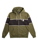 The Quiksilver Mens Shady Hills Full Zip Hoodie in Four Leaf Clover