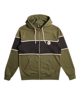 The Quiksilver Mens Shady Hills Full Zip Hoodie in Four Leaf Clover