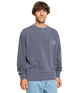 The Quiksilver Mens Garment Dye Sweatshirt in Estate Blue