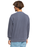 The Quiksilver Mens Garment Dye Sweatshirt in Estate Blue