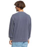 The Quiksilver Mens Garment Dye Sweatshirt in Estate Blue