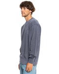 The Quiksilver Mens Garment Dye Sweatshirt in Estate Blue