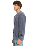 The Quiksilver Mens Garment Dye Sweatshirt in Estate Blue