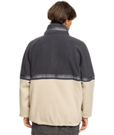 The Quiksilver Mens Take Us Back Polar Fleece Jacket in Plaza Taupe