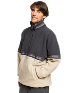 The Quiksilver Mens Take Us Back Polar Fleece Jacket in Plaza Taupe