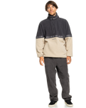 The Quiksilver Mens Take Us Back Polar Fleece Jacket in Plaza Taupe