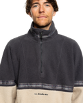 The Quiksilver Mens Take Us Back Polar Fleece Jacket in Plaza Taupe