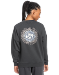 The Quiksilver Womens Collection Womens Uni Oversized Crew Sweatshirt in Tarmac