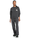 The Quiksilver Womens Collection Womens Uni Oversized Crew Sweatshirt in Tarmac