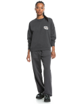 The Quiksilver Womens Collection Womens Uni Oversized Crew Sweatshirt in Tarmac