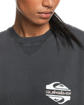 The Quiksilver Womens Collection Womens Uni Oversized Crew Sweatshirt in Tarmac