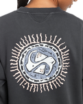 The Quiksilver Womens Collection Womens Uni Oversized Crew Sweatshirt in Tarmac