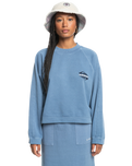 The Quiksilver Womens Collection Womens Uni Block Sweatshirt in Vintage Indigo