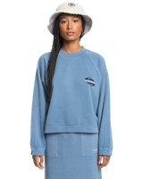 The Quiksilver Womens Collection Womens Uni Block Sweatshirt in Vintage Indigo