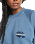 The Quiksilver Womens Collection Womens Uni Block Sweatshirt in Vintage Indigo