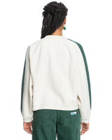 The Quiksilver Womens Collection Womens Uni Block Crew Sweatshirt in Birch