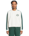 The Quiksilver Womens Collection Womens Uni Block Crew Sweatshirt in Birch