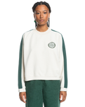 The Quiksilver Womens Collection Womens Uni Block Crew Sweatshirt in Birch