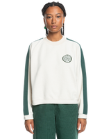 The Quiksilver Womens Collection Womens Uni Block Crew Sweatshirt in Birch