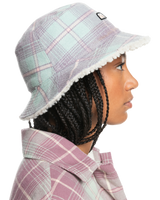 The Quiksilver Womens Collection Womens Uni Plaid Winter Hat in Grape Shake