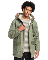 The Quiksilver Mens Long Trip Jacket in Four Leaf Clover