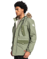 The Quiksilver Mens Long Trip Jacket in Four Leaf Clover