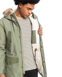 The Quiksilver Mens Long Trip Jacket in Four Leaf Clover