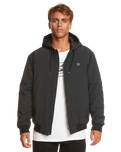 The Quiksilver Mens Classik Hooded Jacket in Black