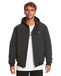 The Quiksilver Mens Classik Hooded Jacket in Black