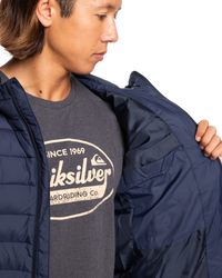 The Quiksilver Mens Scaly Jacket in Navy Blazer