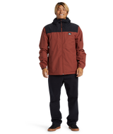 The Quiksilver Mens Overcast 3K Warm Jacket in Henna