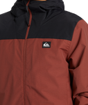 The Quiksilver Mens Overcast 3K Warm Jacket in Henna