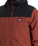 The Quiksilver Mens Overcast 3K Warm Jacket in Henna