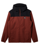 The Quiksilver Mens Overcast 3K Warm Jacket in Henna