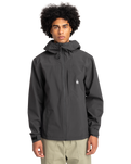 The Quiksilver Mens Overcast 10K Jacket in Tarmac