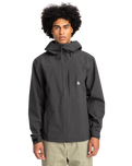 The Quiksilver Mens Overcast 10K Jacket in Tarmac