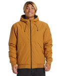 The Quiksilver Mens Brooks 5K Jacket in Bone Brown