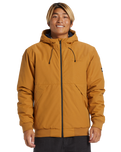 The Quiksilver Mens Brooks 5K Jacket in Bone Brown