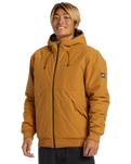 The Quiksilver Mens Brooks 5K Jacket in Bone Brown