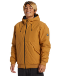 The Quiksilver Mens Brooks 5K Jacket in Bone Brown