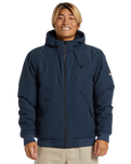 The Quiksilver Mens Brooks 5K Jacket in Dark Navy