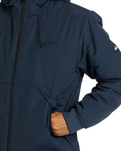 The Quiksilver Mens Brooks 5K Jacket in Dark Navy