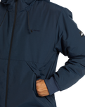 The Quiksilver Mens Brooks 5K Jacket in Dark Navy