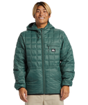 The Quiksilver Mens Check Mate Insulator Jacket in Forest