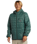 The Quiksilver Mens Check Mate Insulator Jacket in Forest