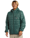 The Quiksilver Mens Check Mate Insulator Jacket in Forest