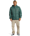 The Quiksilver Mens Check Mate Insulator Jacket in Forest